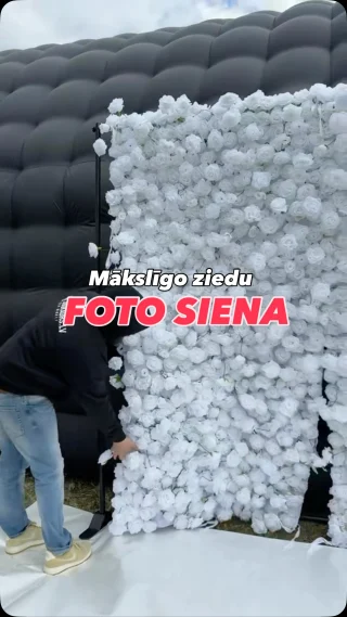 •Pirmais no 11 veidiem, kas ir piedāvājumā 
 - Māslīgo ziedu, baltā rožu siena🤍 
Papildini savu īpašo dienu ar skaistu noformējumu Tavā foto stūrī 🤍🙏🏼 #pasākumi #kāzas